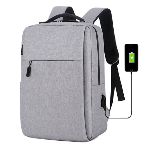 Grå laptopryggsäck