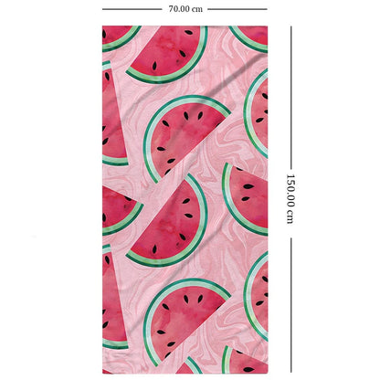Strandhandduk med vattenmelonmotiv (150x70cm)