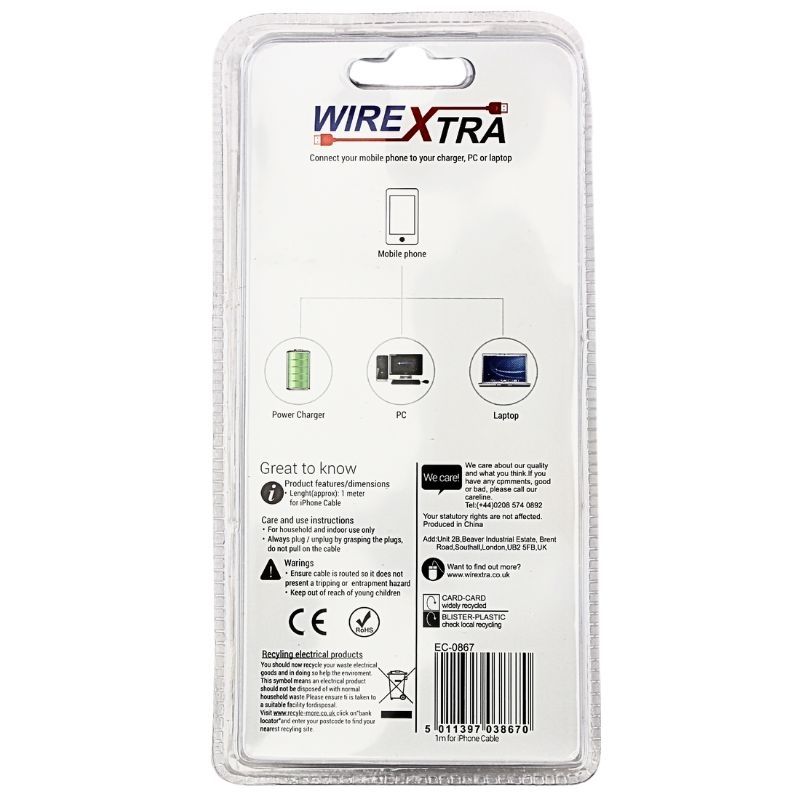 iPhone кабель WireXtra 1м