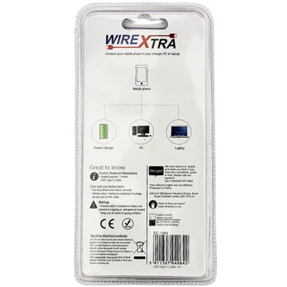 USB-Type C kaapeli WireXtra 1m